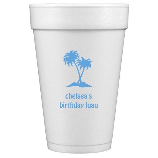 Palm Trees Styrofoam Cups